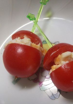 ●プチトマトで　トマたまごカップ●-レシピのメイン写真