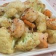 エビとカリフラワーのスパイシーガーリック
