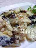 鶏肉と茄子のヨーグルトカレーソース