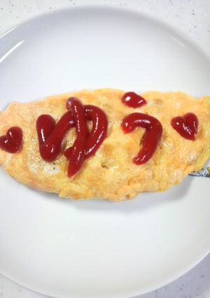 昭和の味？ひき肉と玉ねぎのオムレツ-レシピのメイン写真