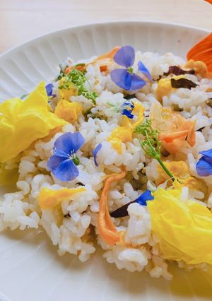 夏の野花のちらし寿司-レシピのメイン写真