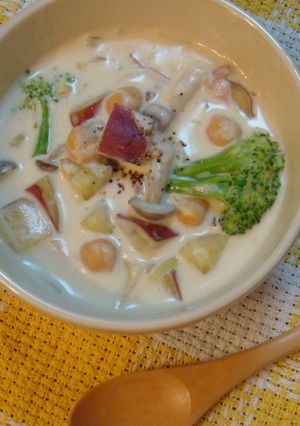 ♥ひよこ豆とさつまいものチャウダー♥-レシピのメイン写真