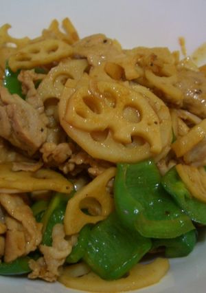 さっぱり★豚肉とれんこんの炒めもの-レシピのメイン写真