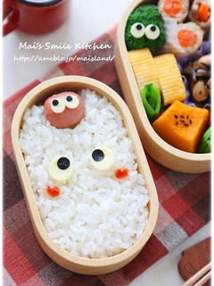 簡単♪詰めるだけ♪小トトロ*キャラ弁-レシピのメイン写真