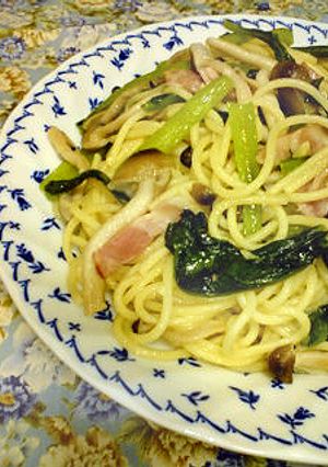 小松菜とベーコンのパスタ-レシピのメイン写真