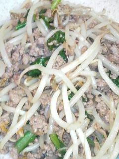 もやしとひき肉のカレー醤油炒め-レシピのメイン写真