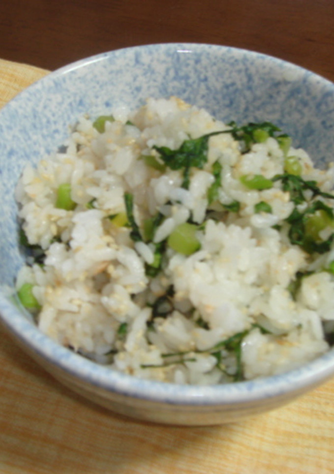 超簡単！鮭フレークと野沢菜ごはん-レシピのメイン写真