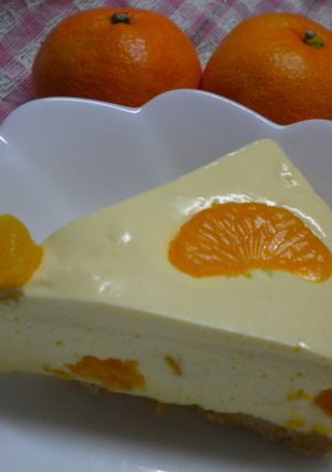 18㎝丸型(蜜柑豆腐レアーチーズケーキ)-レシピのメイン写真