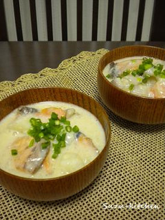 鮭と根菜の和風シチュー-レシピのメイン写真