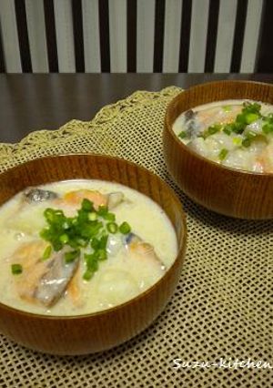 鮭と根菜の和風シチュー-レシピのメイン写真
