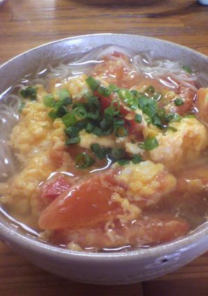 ランチに！トマたまにゅうめん♪-レシピのメイン写真