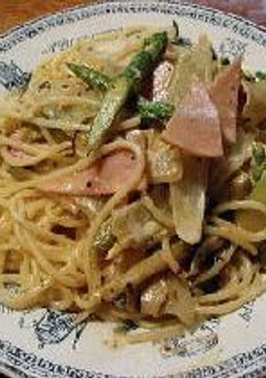 アスパラガスの粒マスタードマヨネーズパスタ-レシピのメイン写真