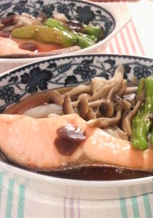 レンチン5分☆ふっくら鮭の蒸し焼き♪-レシピのメイン写真