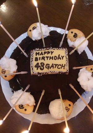 旦那くん誕生日ケーキ。ひつじさんver-レシピのメイン写真