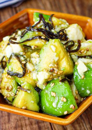 和えるだけ！アボカドと豆腐の旨だれ塩昆布和え-レシピのメイン写真
