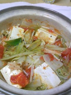 白菜・豆腐の洋風トマト鍋-レシピのメイン写真