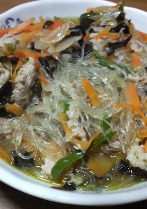 野菜たっぷり！春雨と豚肉の煮込み-レシピのメイン写真