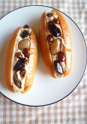 フワフワきなこバターとお豆のサンド-レシピのメイン写真
