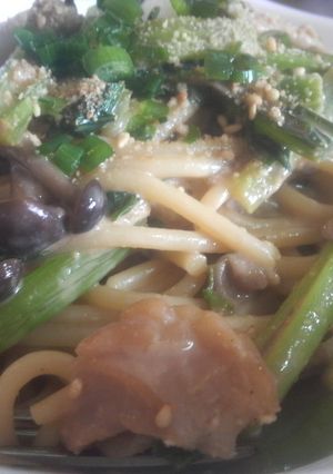 辛子ゴママヨポン酢のくり～みぃパスタ-レシピのメイン写真