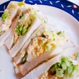 我が家のふんわり卵と野菜のサンドイッチ