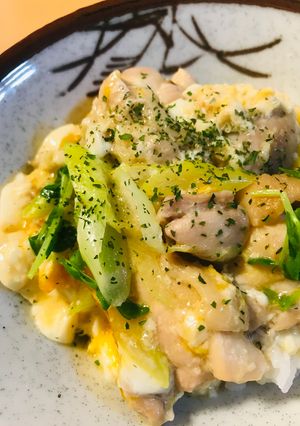 鶏肉と長ネギのあまから親子丼-レシピのメイン写真