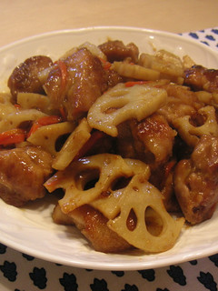 鶏もも肉とレンコンの照り焼き風-レシピのメイン写真