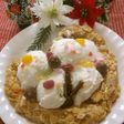 クリスマスに♡ハートのリースクランチ