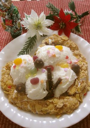 クリスマスに♡ハートのリースクランチ-レシピのメイン写真