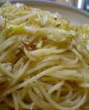 キャベツとじゃこ（しらす)の和風パスタ