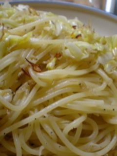 キャベツとじゃこ(しらす)の和風パスタ-レシピのメイン写真