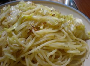 キャベツとじゃこ（しらす)の和風パスタ-レシピのメイン写真