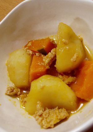ホクホク☆かぼちゃとじゃがいもの煮物-レシピのメイン写真