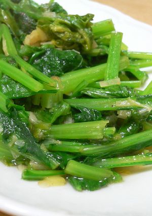 かき菜のしょうが炒め-レシピのメイン写真