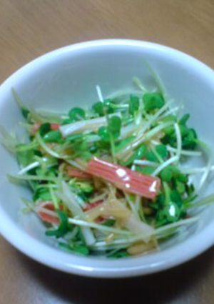3分で簡単☆かいわれとなめ茸のサラダ-レシピのメイン写真