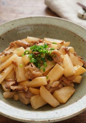 10分簡単！長芋と豚肉の香ばし醤油炒め-レシピのメイン写真