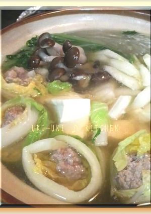 鶏がらスープ！白菜☆豚挽き肉☆巻き鍋-レシピのメイン写真