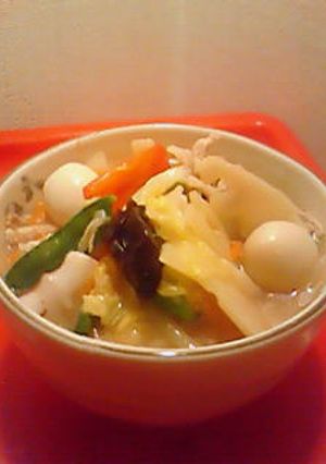 豚肉でとろ～り八宝菜（中華丼）-レシピのメイン写真
