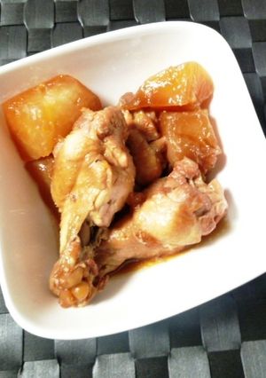 炊飯器で簡単！手羽元と大根の煮物-レシピのメイン写真