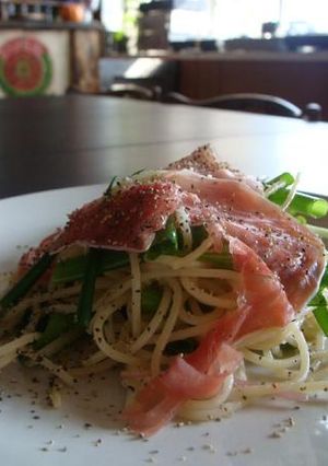 九条葱と生ハムのパスタ-レシピのメイン写真
