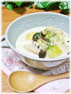 さつまいも&しめじの和風ミルクスープ♬-レシピのメイン写真
