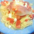 トマト*モッツァレラ*生ハムのパスタ
