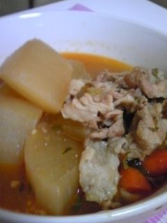豚肉と大根のコチュジャン煮-レシピのメイン写真