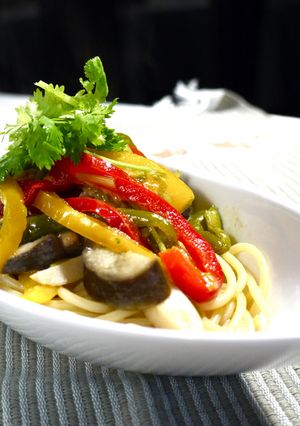 グリーンカレーでスープパスタ-レシピのメイン写真
