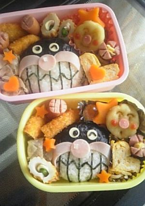 簡単！かわいいキャラ弁♪ﾊﾞｲｷﾝﾏﾝ☆-レシピのメイン写真