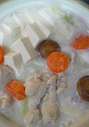 豆乳入りまろやかな水炊き＆しめのにゅう麺-レシピのメイン写真