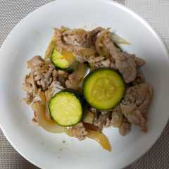 รูปของ ズッキーニと豚肉のあっさり炒め