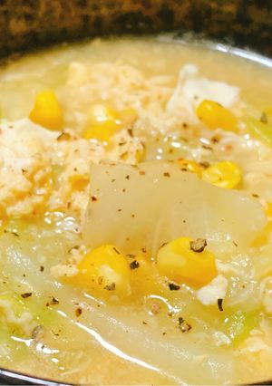 卵とキャベツの中華スープ-レシピのメイン写真