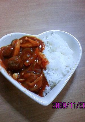 ミートボール ＤＥ ハヤシライス-レシピのメイン写真