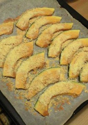 かぼちゃの粉チーズ焼き-レシピのメイン写真