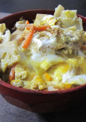 アツアツ冬の根野菜丼-レシピのメイン写真